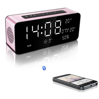 

TWS Bluetooth Speaker Portable Alarm Clock Speaker Sound Caixa De Som Parlante Bluetooth TF Card USB FM Radio soundbar boombox