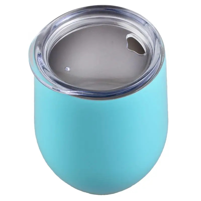 

Promotion! 12 OZ Stainless Steel Wine Glasses, Vacuum Insulated with Lids Double Wall Stemless Metal Wine Glass for Outdoor Trav