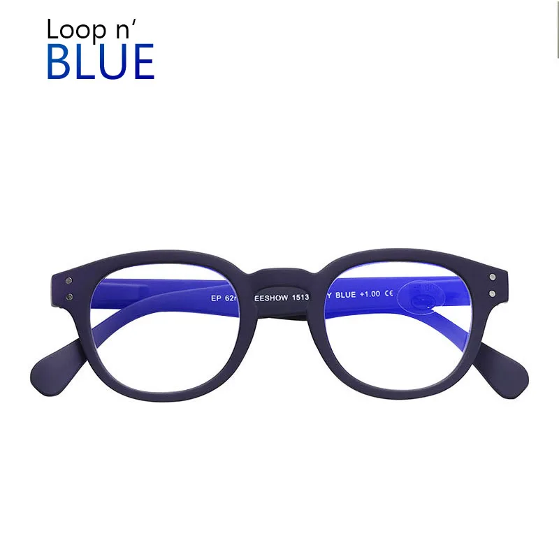 

LOOP'N BLUE anti blue light blocking reading glasses for men round blue reading glasses 1513