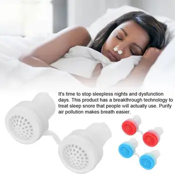 

1 Pair Airing Micro Snoring Device Anti Snore Purifier Tool Nose Clip Apnea Stop Snore Sleeping Aid Stopper Anti Snoring Device