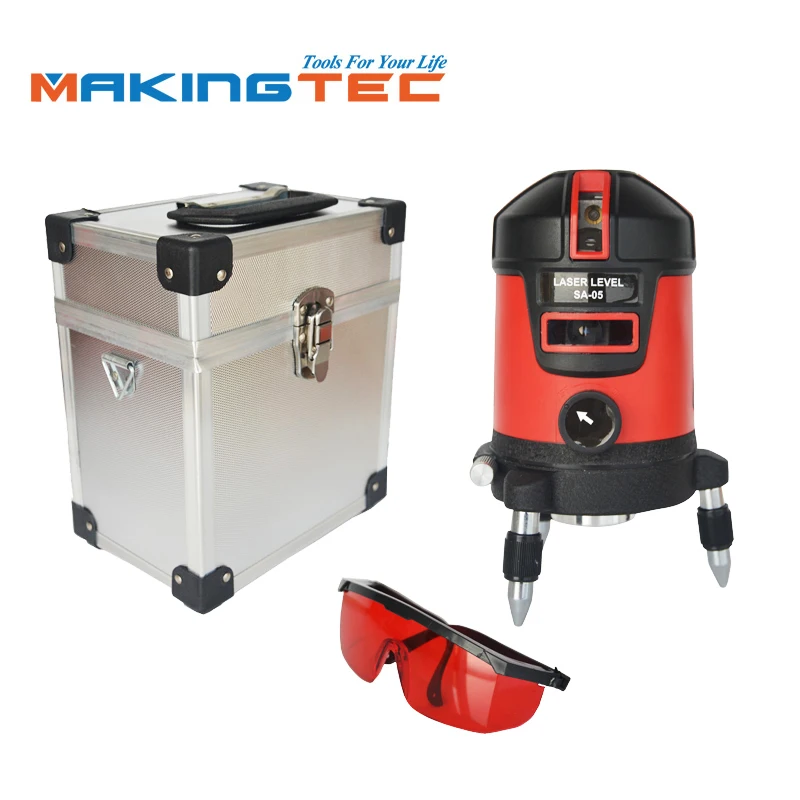 

MAKINGTEC 2/3/5 Cross Lines Laser Level Automatic Self Leveling 360 Horizontal & Vertical Indoor Outdoor Receiver Auto Line Lase