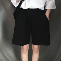 Spodenki damskie do kolan lato luźne BF Streetwear Harajuku szerokie nogawki pary studenci Unisex moda na wszystkie mecze Ulzzang szykowna, nowa 2