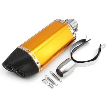 

Hot 38-51mm Universal Motorcycle GP Moto Exhaust Muffler Pipe Double Air Outlet for Sportster XL883 1200 for Honda/Yamaha