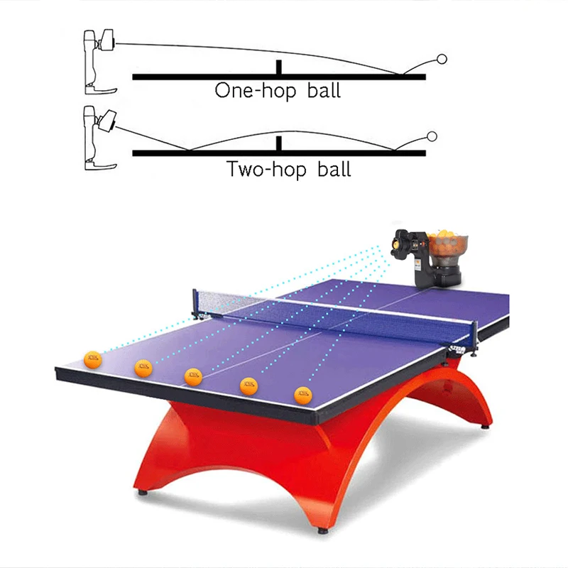 Exclusive HUIPANG Table Tennis Robot PING PONG tenis Machine Automatic tabletennis Free 80pcs 40