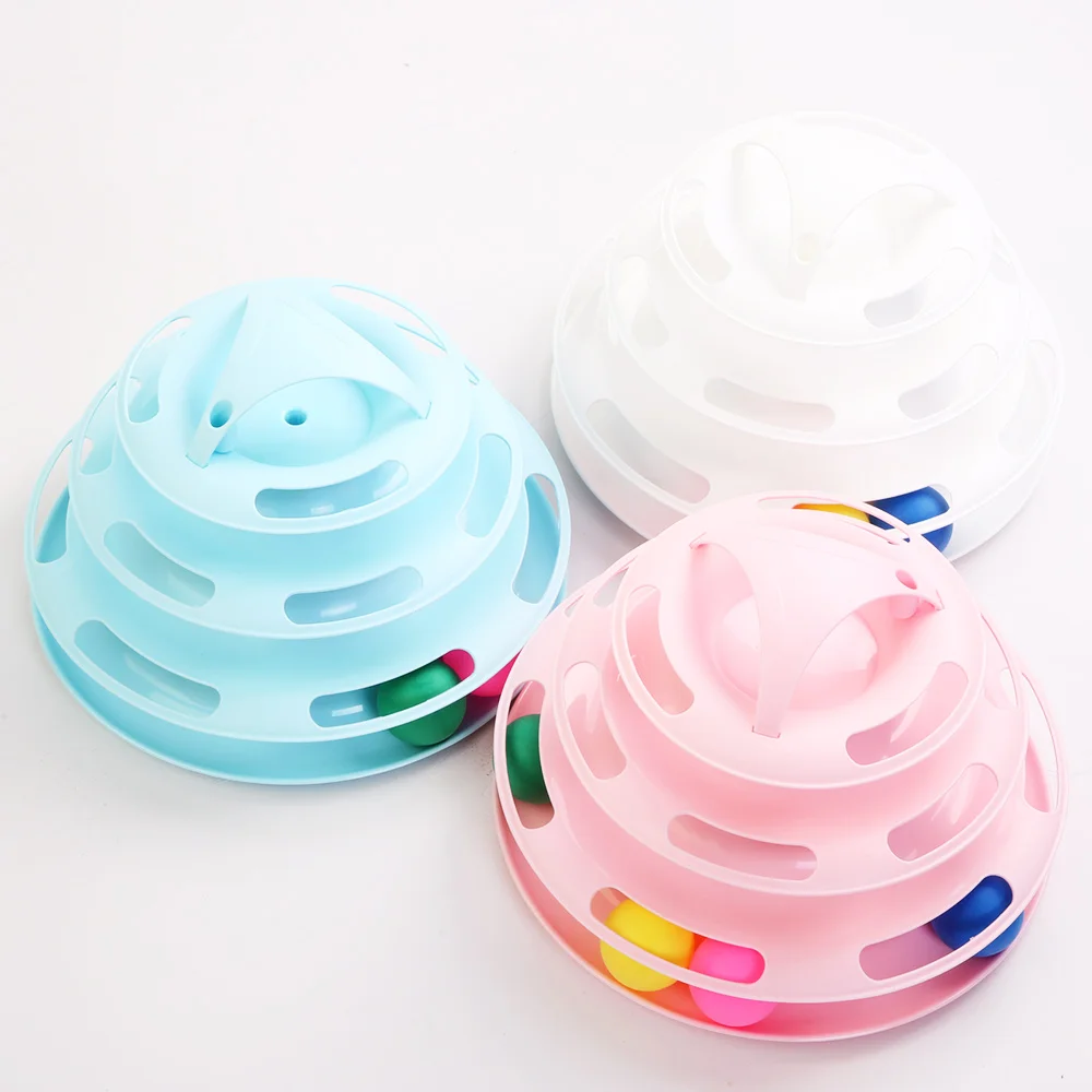 5 Levels Pet Cat Toy Cats Disc Tower Tracks Pet Intelligence Amusement Disc Cats Ball Toys Toy Training Supplies  pet toys