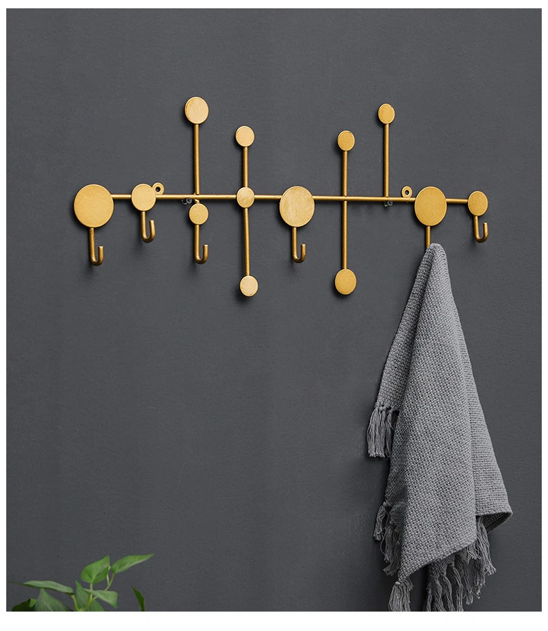 Iron hook wall hanging wall building kitchen porch door rear object rack retro creative clothes hook