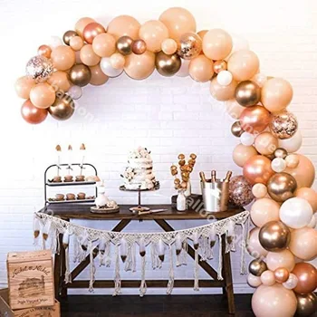 

Global Latex Skin and Gold Balloon Garland Arch Kit Rose Gold Confetti Balloons Wedding Baby Shower Birthday Party Decoration
