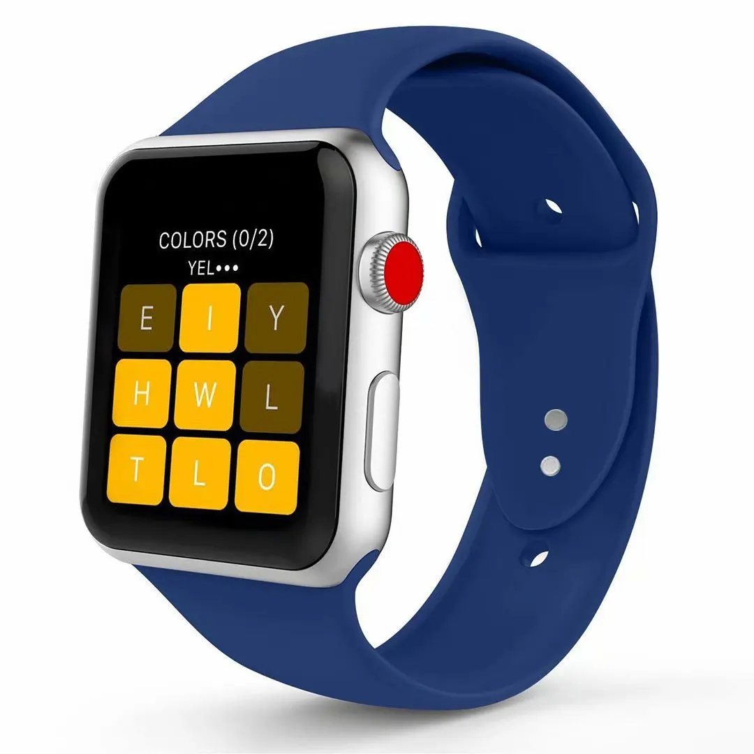 Oulucci Одноцветный ремешок для apple watch 38 мм/40 мм/42 мм/44 мм спортивный ремешок силиконовый ремешок аксессуары для apple watch 5/4/3/2/1