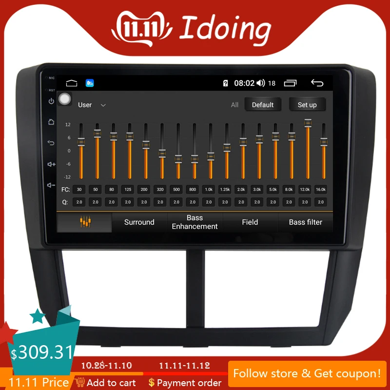 Flash Deal Idoing 1Din 9"Car Radio GPS Multimedia Player Android 8.1 For Subaru Forester 2008-2012 4G+64G Octa Core Navigation Fast Boot 0 Flash Deal Idoing 1Din 9"Car Radio GPS Multimedia Player Android 8.1 For Subaru Forester 2008-2012 4G+64G Octa Core Navigation Fast Boot 0