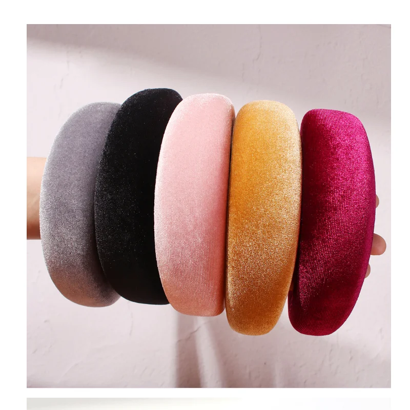 Женская мягкая широкая губчатая повязка на голову милый обруч для волос