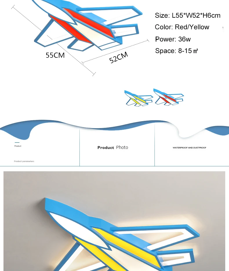 NEO Gleam самолет современная светодиодная Люстра для детская спальня мальчик детская комната дома деко 90-260 в потолочная люстра