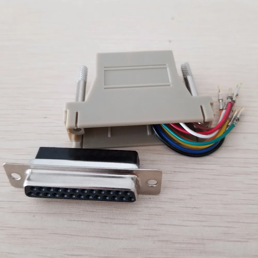 Rj45 Network Adapter Female To Parallel Port Rs232/db25 Female Adapter