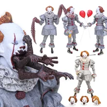 18 см NECA Stephen King's It Pennywise Джокер клоун ПВХ Фигурки Игрушки для мальчиков рождественские куклы детские подарки на Хэллоуин