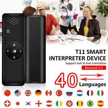 

Portable Mini Wireless Smart Translator 40 Languages Two-Way Real Time Instant Voice Translator APP Bluetooth Multi-Language