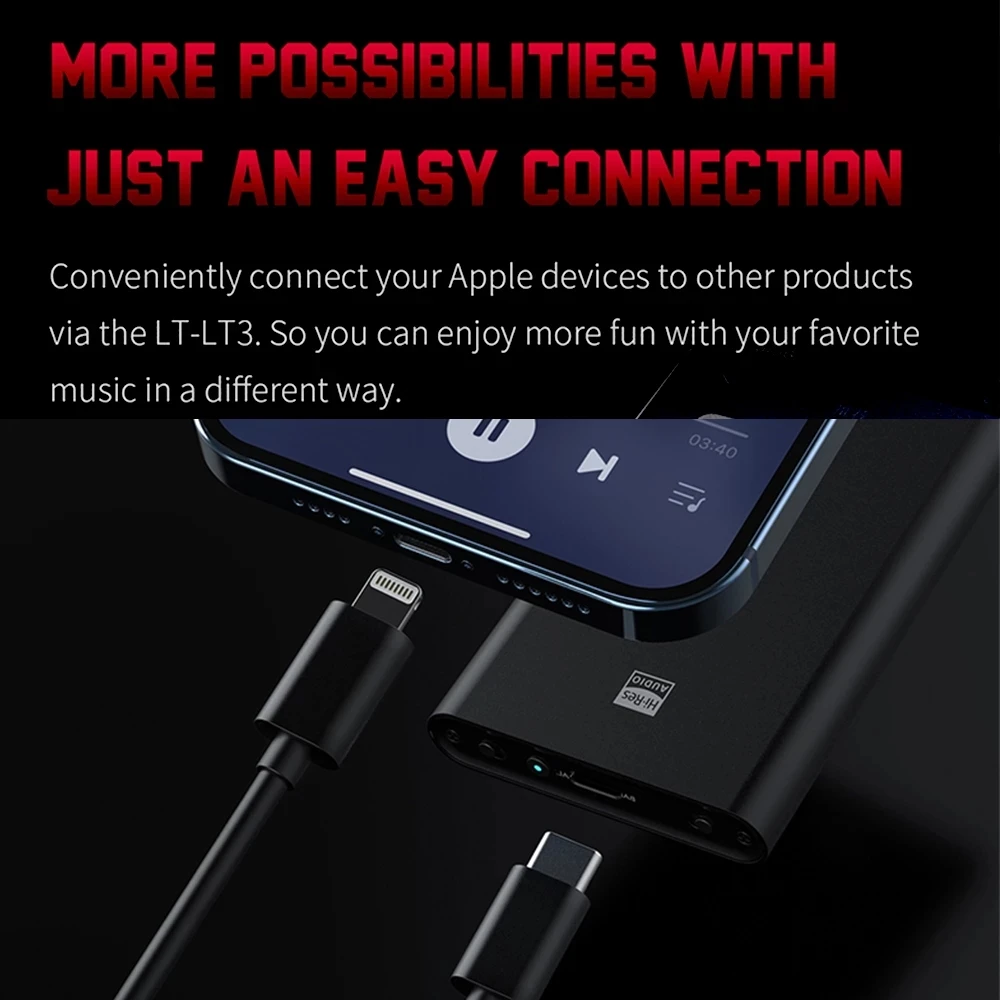 FiiO LT-LT1 / LT-LT2/ LT-LT3 / LT-LT4 Light-ning to USB Type-C Data Cable To Connect iOS Devices with DAC AMP BTR3K BTR5 Q3 Q5 usb c cable usb cable iphone cable