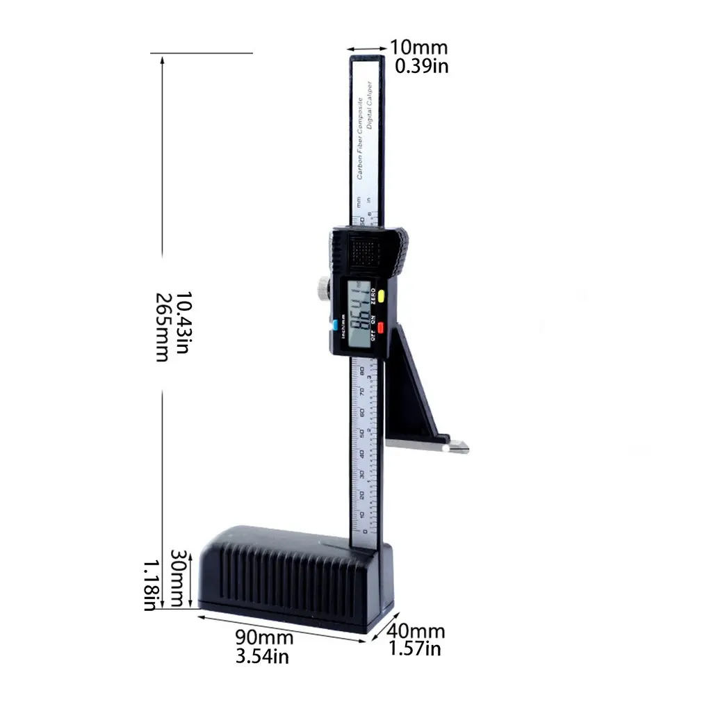 Мини-Цифровой датчик высоты 0-150 мм 0,01 мм штангенциркуль Пластиковая Электроника маркировочная линейка измерительная Магнитная основа
