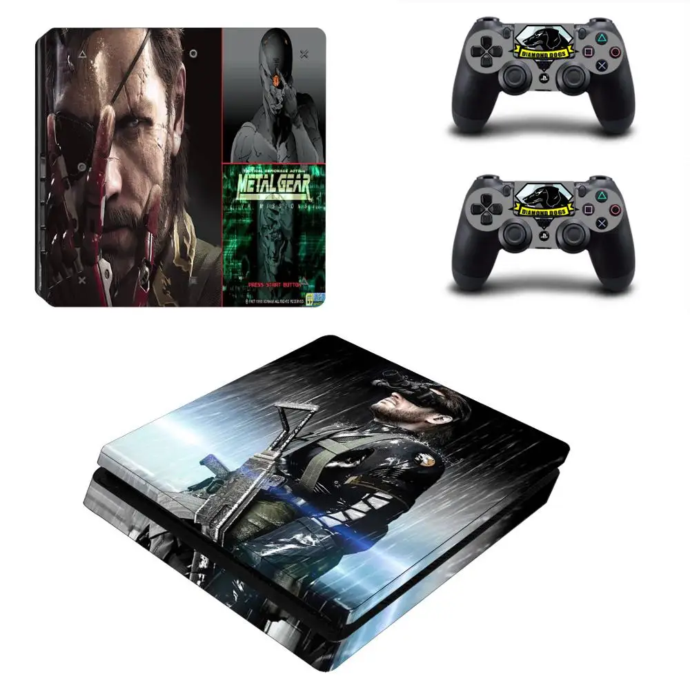 YSP4S-0779 Металлическая Шестерня твердая PS4 тонкая наклейка s Play station 4 кожа Наклейка Наклейки для playstation 4 PS4 тонкая консоль и контроллер скины - Цвет: YSP4S-0779