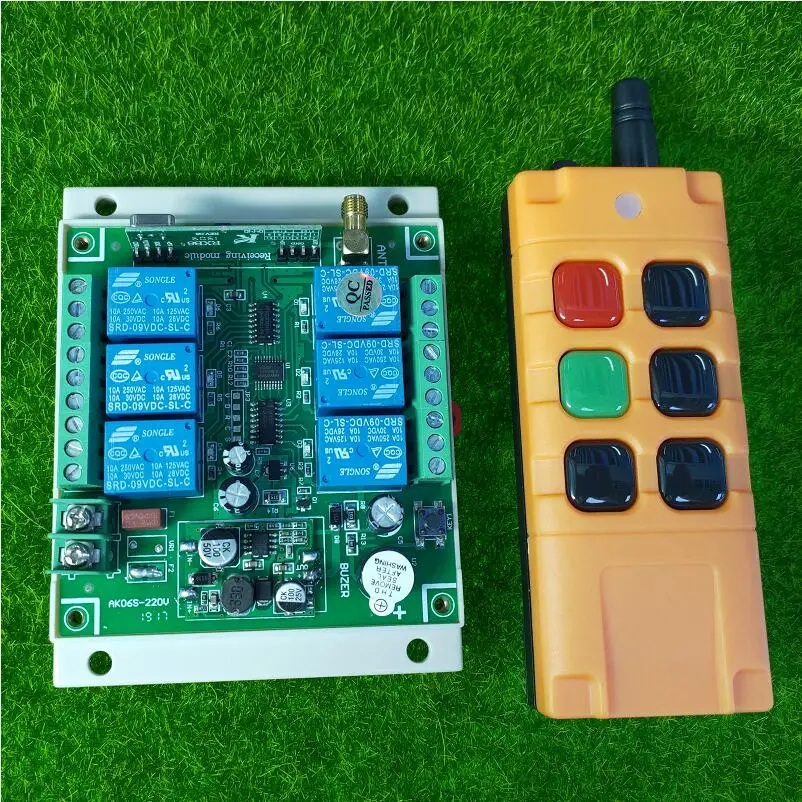 Универсальный DC12V 24V 6CH RF беспроводной пульт дистанционного управления передатчик приемник свет/светодиодный 433mhz