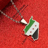 Syria Map Flag Pendant Necklaces Fashion Syrians Map Jewelry 2