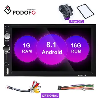 

Podofo Android 8.1Car Radio 2 Din 7" Touch Screen MP5 Player Autoradio Bluetooth MirrorLink Radio Car For Nissan Toyato Hyundai