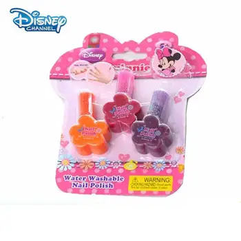 

Original Disney Children's Nail Polish Safety Makeup Water-soluble Lead-free 3 Color Nail Polish Children's Play House Toy