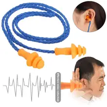 

10Pcs Soft Silicone Corded Ear Plugs Noise Reduction Hearing Protection Earbuds