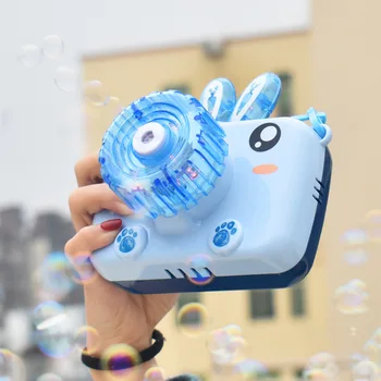 

New Style Celebrity Toy Bubble Camera Cartoon Children Electric Light Music Bubble Machine Outdoor Blowing Bubble Toy
