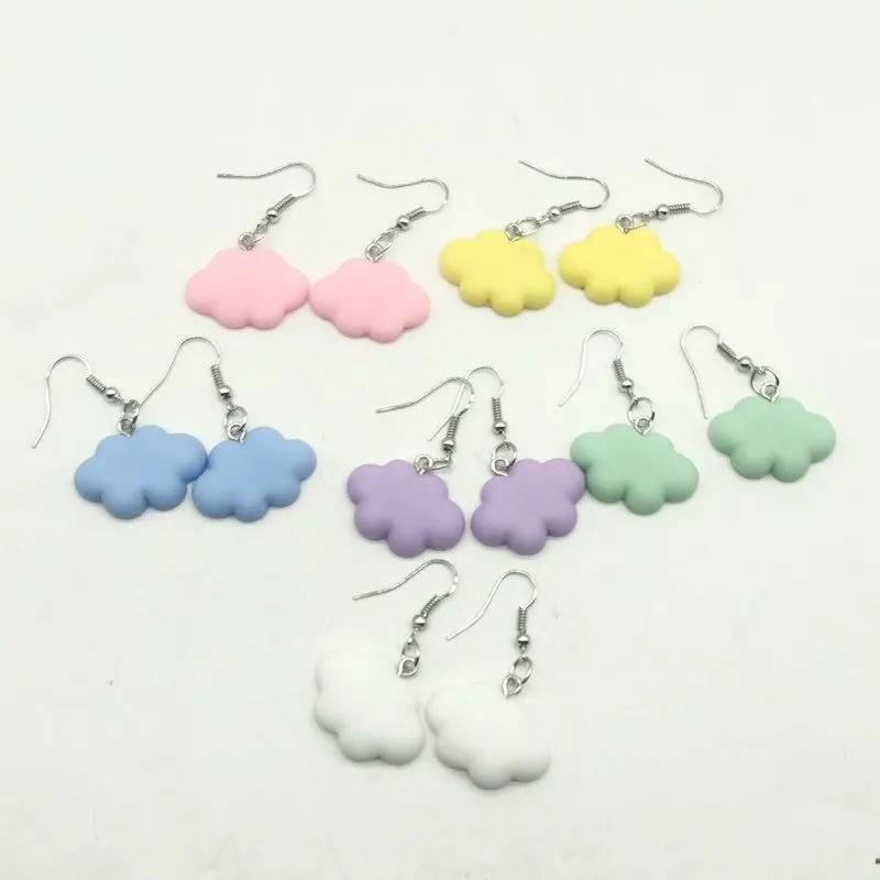 

Simple Style Cute Cloud Dangle Earrings for Women 6 Color Sweet Girl Ear Hook Jewelry Birthday Party Gifts Earrings