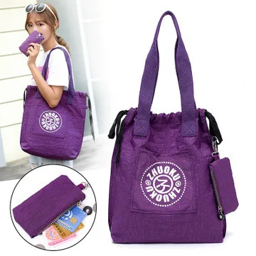 

2019 New shoulder bag women Simple fashion casual nylon women's big bag Multi-function large capacity handbag and Wallet card