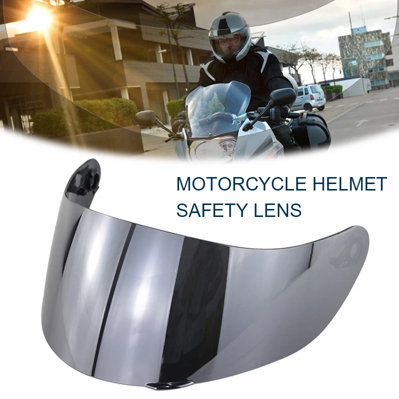 

Mayitr 1pc Silver Plated Color Motorcycle Scooter Helmet Anti-glare Anti-fog Face Shield Lens Visor For AGV K1 K3SV K5 Parts