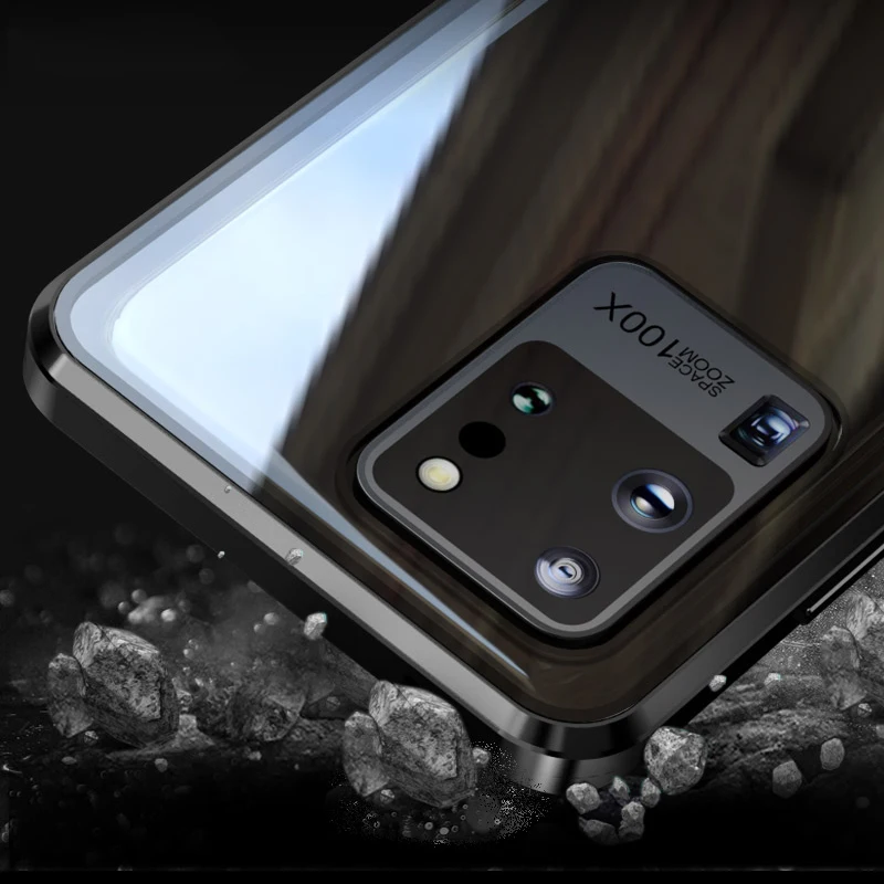 Роскошный чехол для Samsung Galaxy S20 Plus Ultra с полной защитой 360 Магнитный закаленным