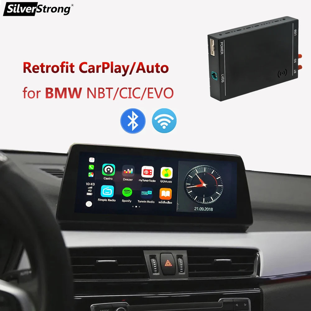 Беспроводной автомобильный декодер Apple CarPlay Android для BMW E60 E70 E71 E84 F01 F02 F10 F11 F20 F25 F26 F30