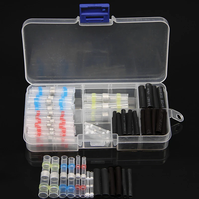 110PCS Seal Heat Shrink font b Insulated b font Solder Butt Terminals Electric Wire font b