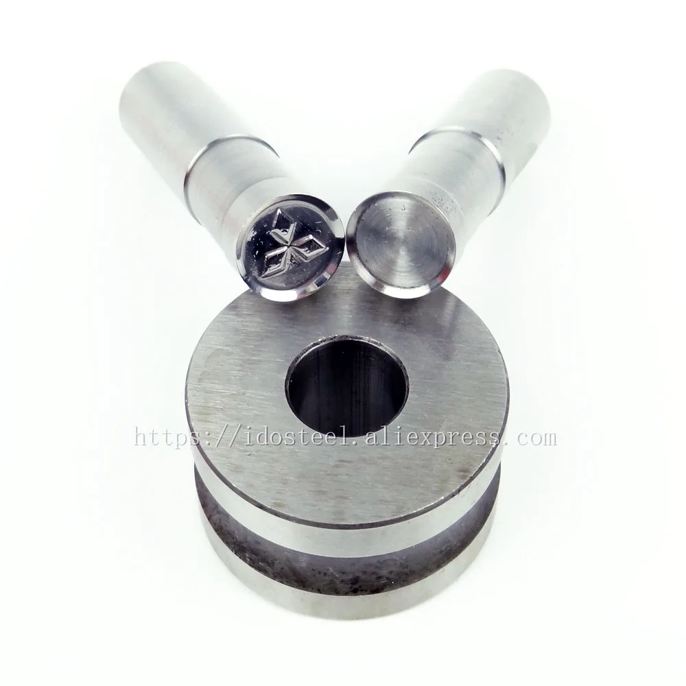 Three diamond 10mm Circle round Punch Press Mold Candy Punching Die Custom Logo Calcium Tablet Punch Pill Press Manual Die