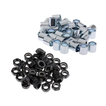 

80pcs Skateboard Hardware Set Longboards Scooters Cruisers Bearing Spacers and Mounting Bolts Replacement Spare Parts