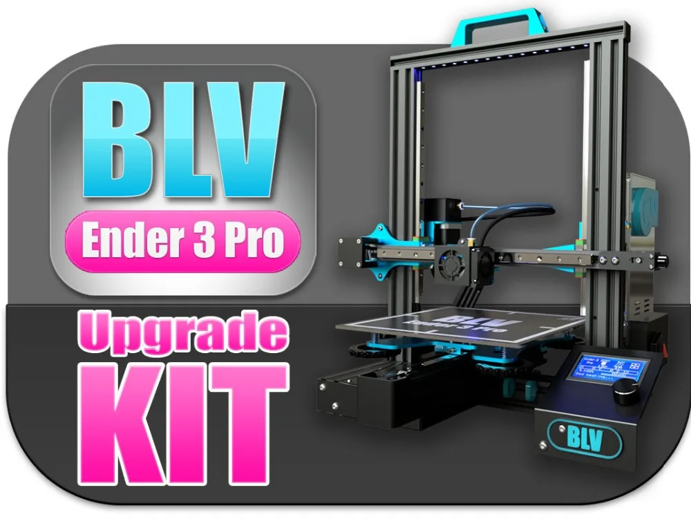 BLV Ender 3 Pro 3d принтер обновленный комплект, включая ворота X/Ybelts винты и алюминиевые пластины, подлинный Hiwin линейный рельс опционально