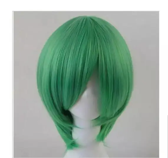 zhao07900304+_+315 Hitman Reborn/Fran Short Green Synthetic Hair Cosplay Anime Wig Party Wig