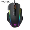 PICTEK-ratón para videojuegos PC278, ergonómico con cable, 8 Botones programables con retroiluminación RGB de 8000 DPI para juegos de PC ► Foto 1/6