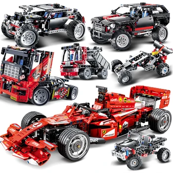 

Decool Technic MOC F1 Motor Car Cruiser Model Building Blocks Motobike Compatible for City Race Truck Formula Sets Block Size