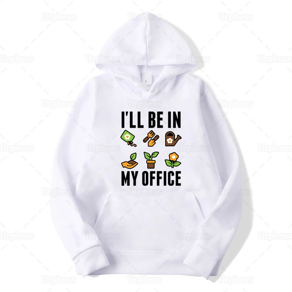 Новое поступление Garen толстовка с капюшоном I'll Be In My Office забавная толстовка с растительным принтом свитер для любителей натурального ботанического стиля подарок