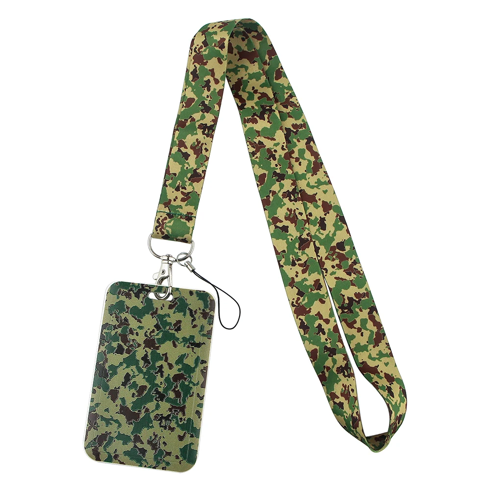 

ER571 Camouflage Style Creative Lanyard Card Holder Soldier Warrior Hanging Neck Phone Lanyard Badge Subway Access Card Holder