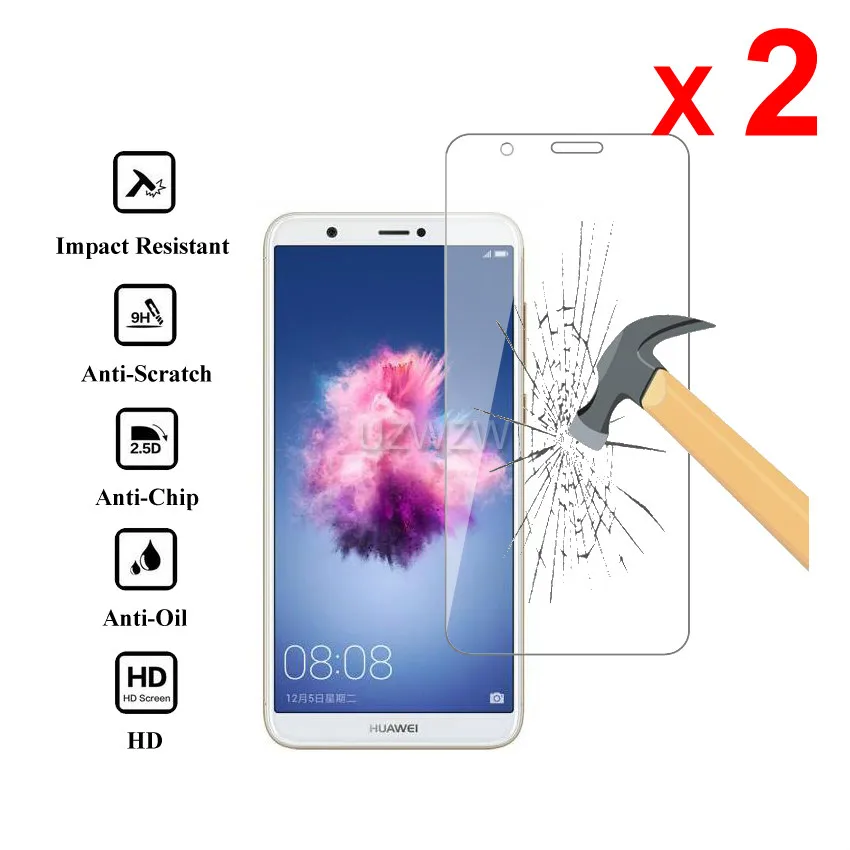 

2pcs For Huawei P Smart 2018 Premium 2.5D 0.26mm Tempered Glass Screen Protector For Huawei P Smart Protective Glass