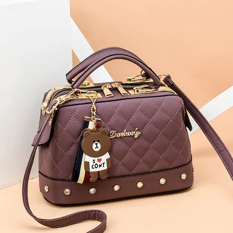Women Handbags New Female Korean Handbag Crossbody Shoulder Bag - Цвет: Фиолетовый