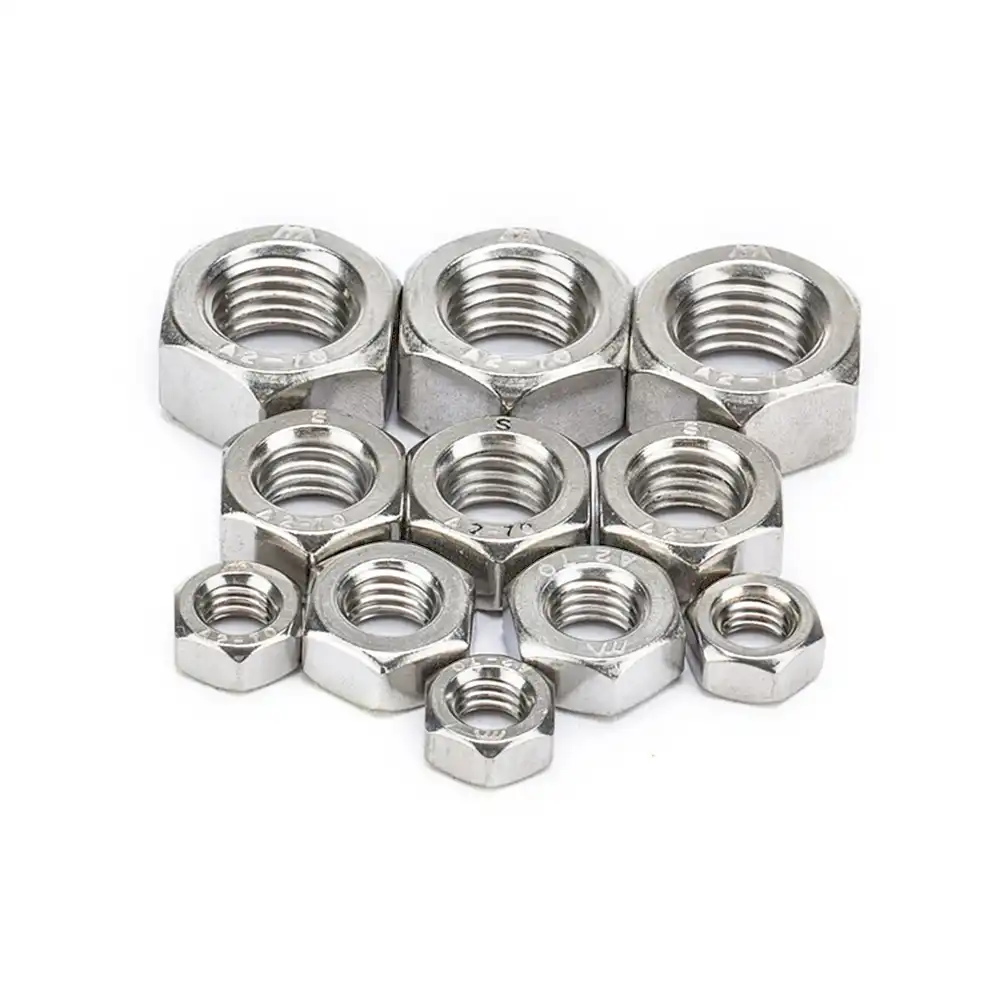 Dentelé Bride Contre-Écrou Nyloc écrous métrique tête hexagonale M3-M10 Acier Inoxydable A2