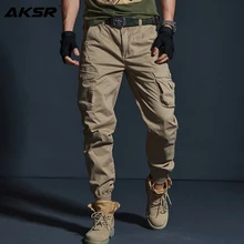AKSR, Мужская Уличная одежда в стиле хип-хоп, хлопковые брюки-карго большого размера, эластичные тактические штаны-шаровары, военные брюки, спортивные штаны для бега