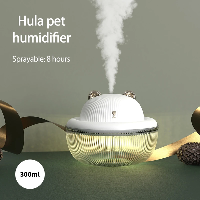 

ELOOLE Mini Cute Pet Air Humidifier USB Portable Aroma Essential Oil Diffuser 300ML Air Freshener Fogger With Night Lights