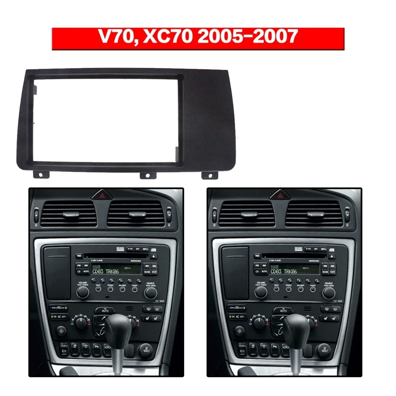Для Volvo XC70 V70 S60 2004-2007 автомобиль 2 Din стерео радио Панель пластина Накладка рамка CD панель аудио рамка