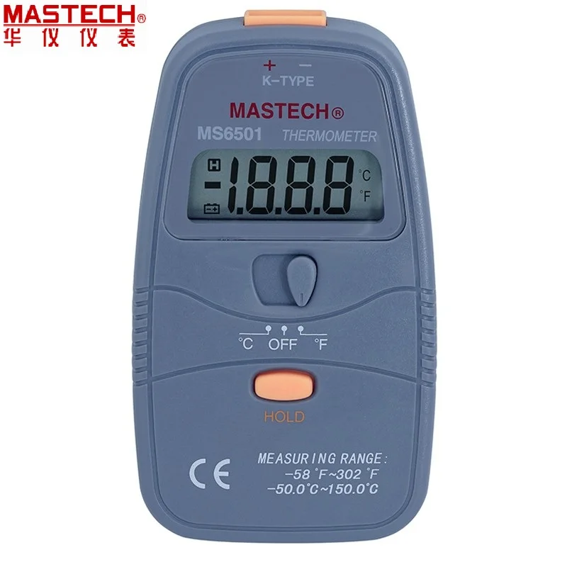 Mastech Ms6501 Ручной ЖК-цифровой термометр измеритель температуры Датчик Тестер измерения 58 302 по Фаренгейту цифровой термометр