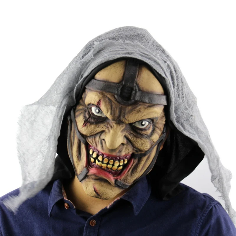 Страшная маска на Хеллоуин клоун латексная маска на все лицо большой рот красные волосы нос Косплей ужас Маскарад взрослые привидения вечерние реквизиты