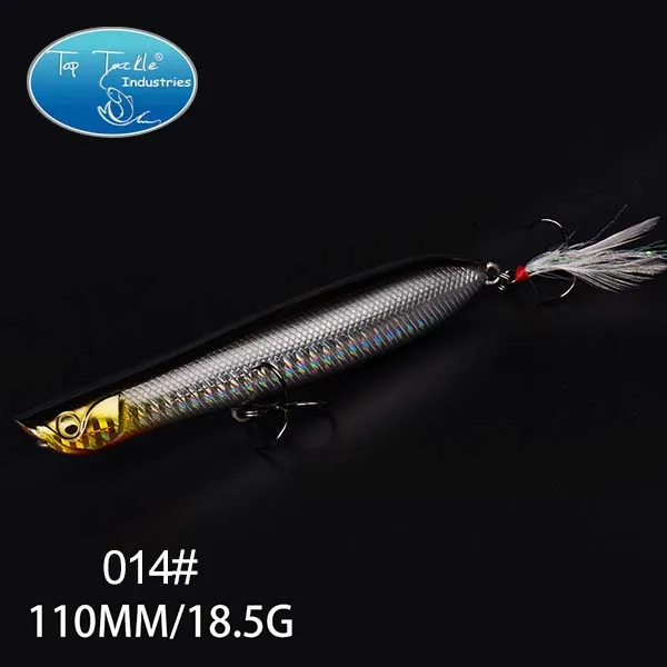 Topwater карандаш Lilfelike приманка для рыбалки карандаш реалистичные рыбные жабры 110 мм 18,5 г whopper plopper - Цвет: 110mm 014